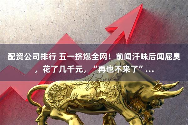 配资公司排行 五一挤爆全网！前闻汗味后闻屁臭，花了几千元，“再也不来了”…